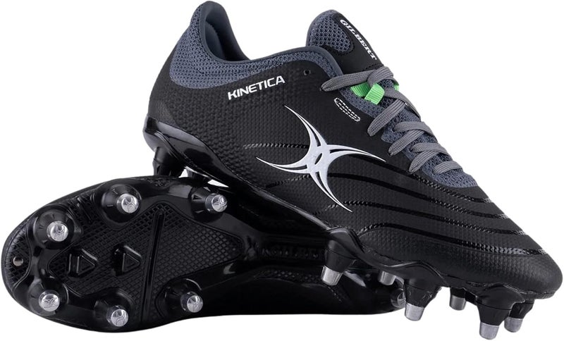 Gilbert Kinetica Pro Power 8S Rugby Boots Black - Image 1